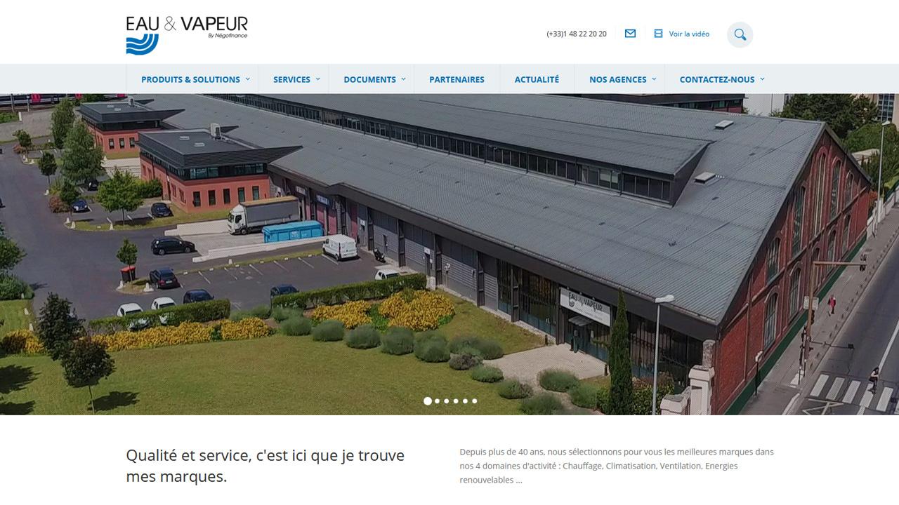 Site internet Eau & Vapeur